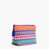 Vibrant Handwoven Jacquard Makeup Pouch with Mexican Stripes - Image 2