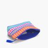 Vibrant Handwoven Jacquard Makeup Pouch with Mexican Stripes - Image 3
