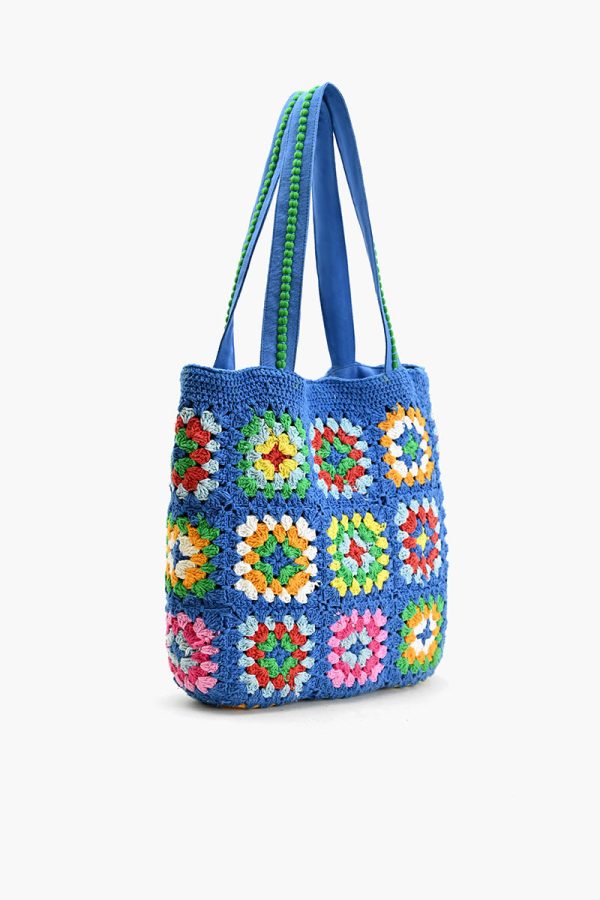 Blue Handmade Crochet Bags - Sustainable Fashion - Image 3