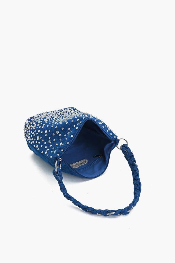 Denim Dazzle Beaded Bag - Image 4