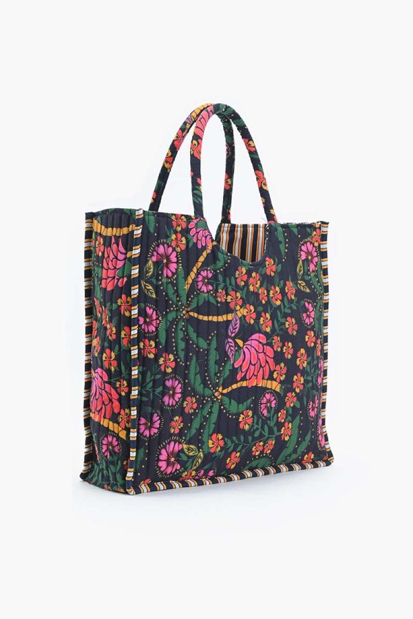 Black Multi Floret Shoulder Bag - Image 2