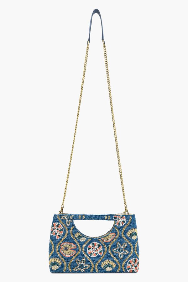 Midnight Shore Beaded Clutch Bag - Image 6