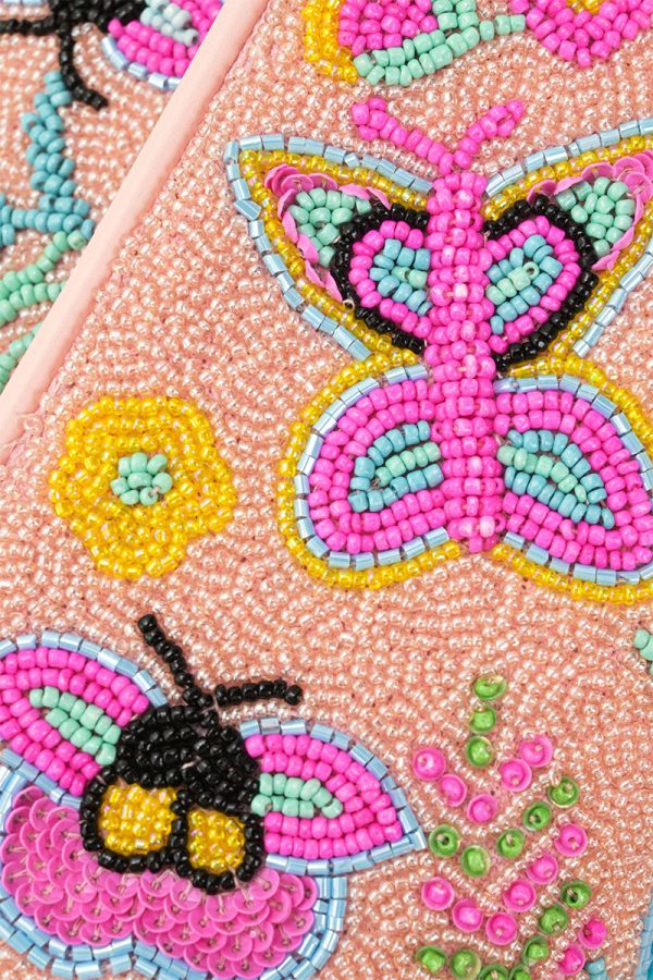 Blushy Flutter Beaded Shoulder Bag - Image 2
