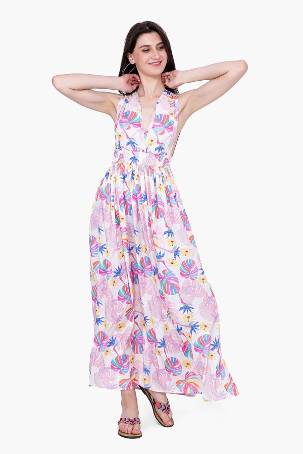 Palm Florals Maxi Dress - Image 6