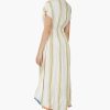 Roman Stripe Wrap Cover up Dress - Image 4