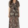 Black Zebra Shiny Cover Up Dress