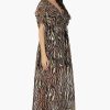 Black Zebra Shiny Cover Up Dress - Image 2