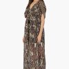 Black Zebra Shiny Cover Up Dress - Image 3