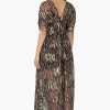 Black Zebra Shiny Cover Up Dress - Image 5