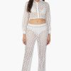 White Loop Crop Shirt
