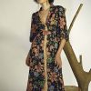 Black Multi Floret Shirt Dress