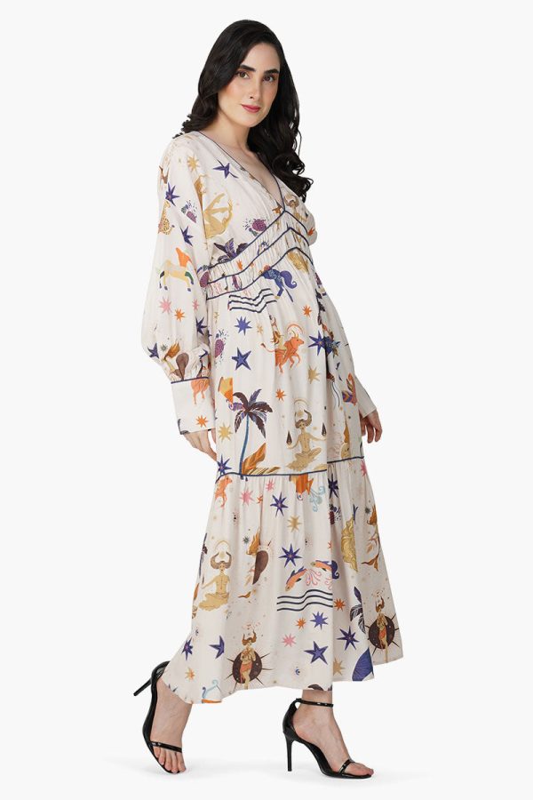 Day And Night Mix Match Celestial Printed Maxi Dress - Image 2