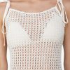 Jennifer White Crochet Lace Fabric Double Frill Cover Up - Image 5